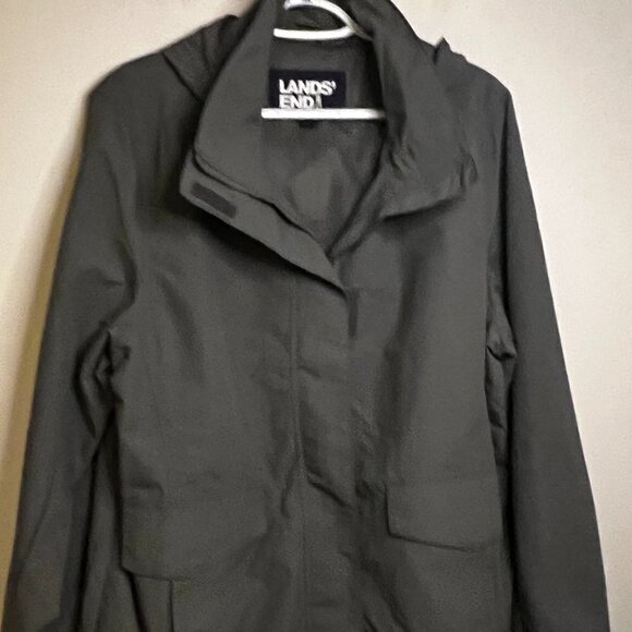 Land's End Women's Custom Logo Outrigger Mesh Lined Jacket Size L in Arctic Gray - Picture 10 of 10